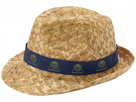 Pricus соломенная шляпа - Темно - синий / Натуральный