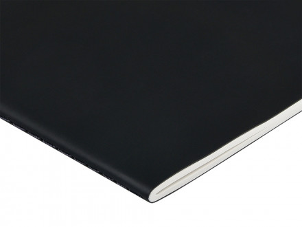 Тетрадь с каменной бумагой А5 Carrara 40 л., линейка, черный