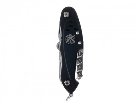 Нож перочинный Stinger, 96 мм, 15 функций, материал рукояти: алюминий (черный)