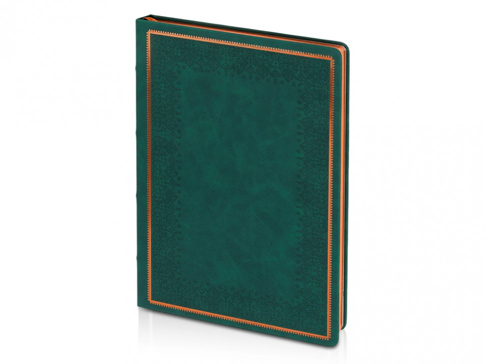 Ежедневник недатированный А4 Royal, зеленый с бронзовым срезом