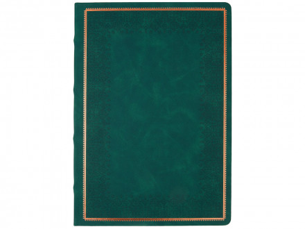 Ежедневник недатированный А4 Royal, зеленый с бронзовым срезом