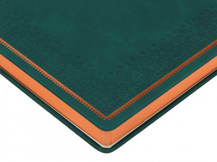 Ежедневник недатированный А4 Royal, зеленый с бронзовым срезом