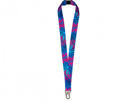 Ланъярд 2,5 см под сублимацию с большим карабином и замком обрыва