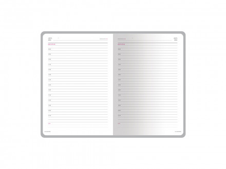 Ежедневник недатированный А5 Sidney Nebraska, белый (серебряный обрез)