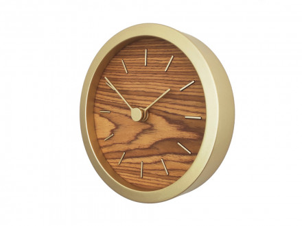 Часы настенные Gracie XS, натуральные с золотистым