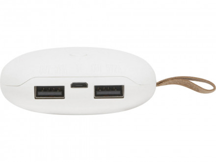 Внешний аккумулятор в форме камня Stone, 7800 mAh, белый