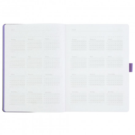 Ежедневник Tone, недатированный, в шубере, черный с фиолетовым