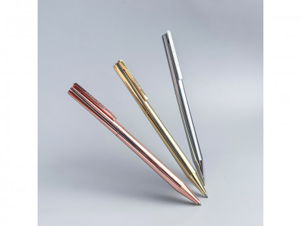 Ручка металлическая шариковая Bergamo, сталь