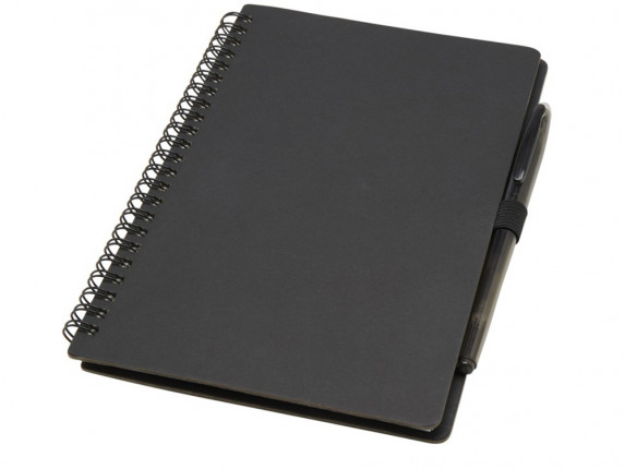 Slate многоразовый набор из блокнота в мягкой обложке и ручки - сплошной черный