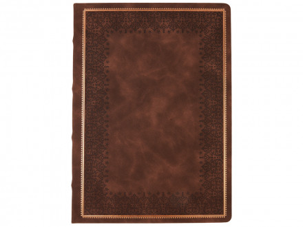 Ежедневник недатированный А4 Royal, коричневый с бронзовым срезом