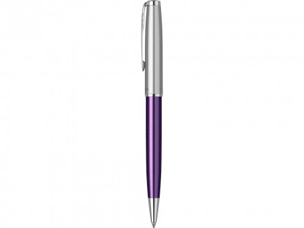 Шариковая ручка Parker Sonnet Essentials Violet SB Steel CT, цвет чернил black, перо: M, в подарочной упаковке.
