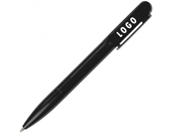 Металлическая шариковая ручка со светящимся логотипом Illuminata, черный