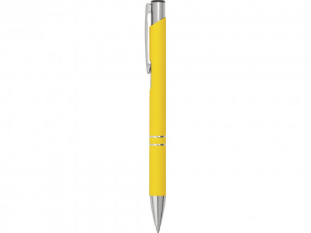 Ручка металлическая шариковая C1 софт-тач, желтый