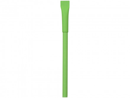 Ручка картонная с колпачком Recycled, зеленое яблоко (Р)