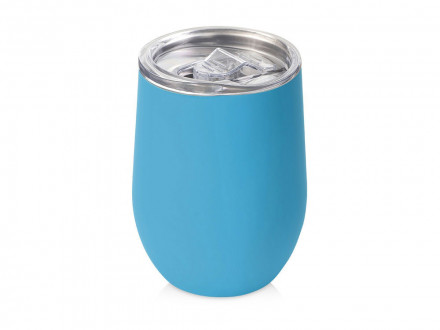 Термокружка Sense Gum, soft-touch, непротекаемая крышка, 370мл, крафтовая упаковка, голубой