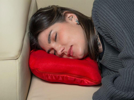 Плед для путешествий Flight в чехле с ручкой и карманом, оранжевый