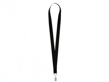 Ланъярд из RPET с клипом, черный
