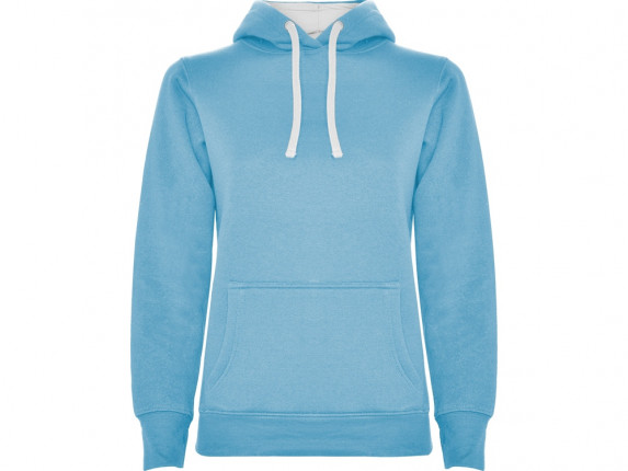 Толстовка с капюшоном Urban женская, небесно-голубой/белый