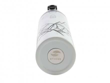 Термокружка Stinger, 0,42 л, сталь/пластик, белый с принтом, 7,4 x 6,7 x 22,4 см