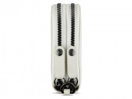 Кошелёк женский BUGATTI Elsa, с защитой данных RFID, белый, воловья кожа/полиэстер, 19х3х10,5 см