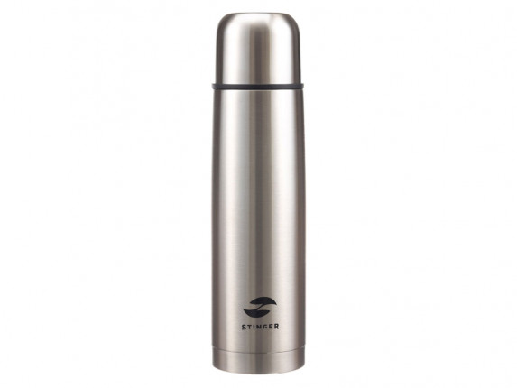 Термос Stinger, 0,8 л, узкий, нержавеющая сталь, серебристый, 8,1 x 8,1 x 29,1 см