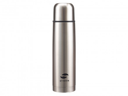 Термос Stinger, 0,8 л, узкий, нержавеющая сталь, серебристый, 8,1 x 8,1 x 29,1 см