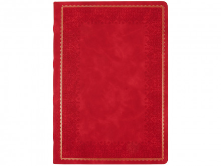 Ежедневник недатированный А4 Royal, красный с бронзовым срезом