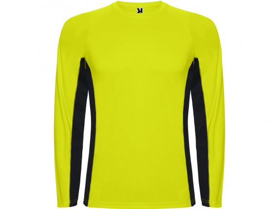 Футболка Shanghai  мужская с длинным рукавом, неоновый желтый/черный