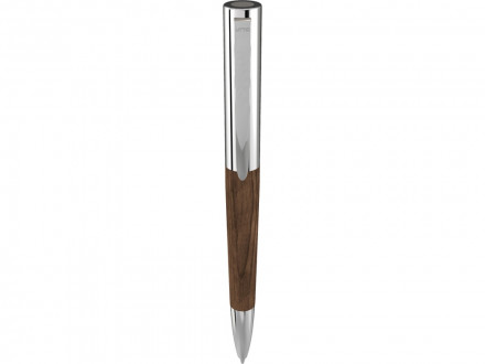 Ручка шариковая TITAN WOOD, синий, 1 мм, коричневый/серебристый