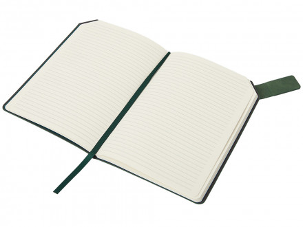 Блокнот А5 в гибкой обложке Chaplin, зеленый