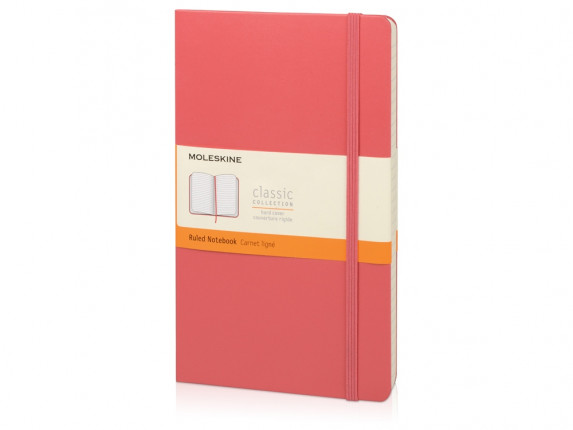 Записная книжка Moleskine Classic (в линейку) в твердой обложке, Large (13х21см), розовый