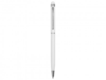 Ручка-стилус металлическая шариковая Jucy, белый