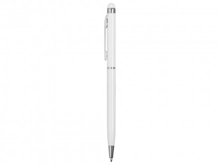Ручка-стилус металлическая шариковая Jucy, белый