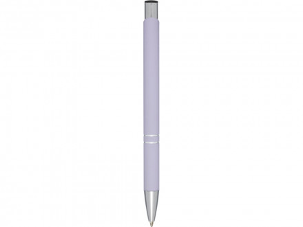 Шариковая кнопочная ручка Moneta с матовым антискользящим покрытием, лиловый