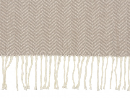 Плед Ёлочка 150х180 см. ПРЕМИУМ (бежевый однотонное) (Р)