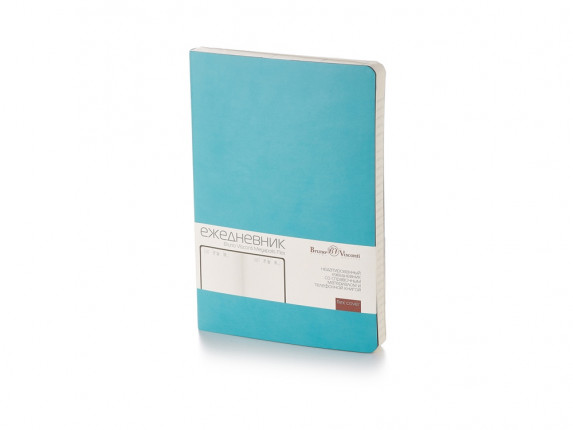 Ежедневник А5 недатированный Megapolis Velvet Flex, небесно-голубой