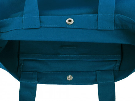 Сумка Helfer из хлопка на кнопке с регулирующейся лямкой, индиго