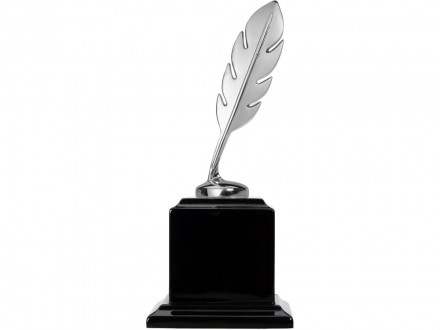 Награда Перо, серебристый/черный
