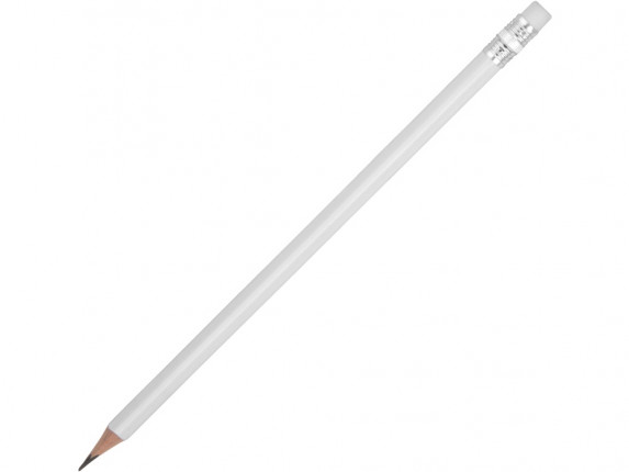 Карандаш чернографитовый трехгранный Графит 3D, белый