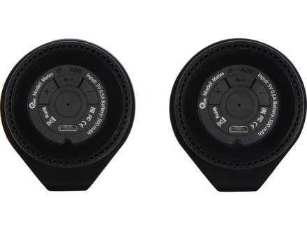 Портативные парные колонки Qjet TWS Mates с черными кольцами