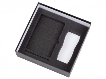 Подарочный набор c блокнотом С1, ручкой и термокружкой Mony Steel, оранжевый