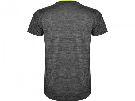 Спортивная футболка Zolder мужская, неоновый желтый/черный меланж