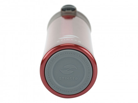 Термокружка Stinger, 0,35 л, сталь/пластик, красный глянцевый, 8,4 x 7 x 21,2 см