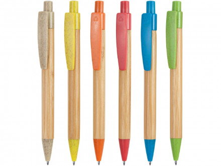 Шариковая ручка STOA с бамбуковым корпусом, красный