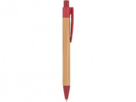 Шариковая ручка STOA с бамбуковым корпусом, красный