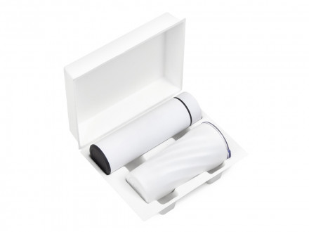 Подарочный набор FAMILY с термосом и термокружкой, белый