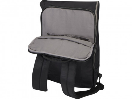 Рюкзак Rhine 15 GRS со сворачивающимся верхом на 18 л из материала, переработанного по стандарту GRS, сплошной черный