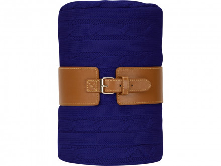 Плед акриловый Braid NEW, темно-синий