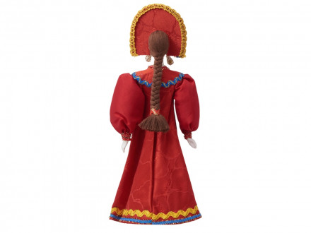 Подарочный набор: кукла фарфоровая, крем-мед, красный