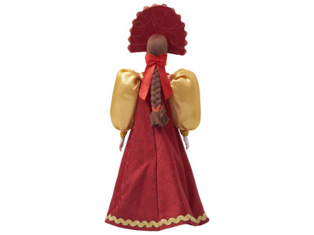 Подарочный набор: кукла фарфоровая, крем-мед, красный